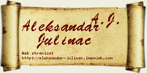 Aleksandar Julinac vizit kartica